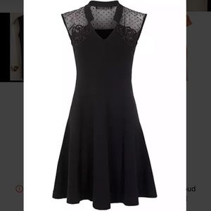 FC Marie Polka Dot Mesh Embellished Dress